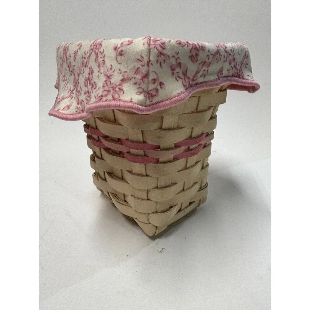 Longaberger 2004 Horizon of Hope American Cancer Society Whitewashed Basket 6
